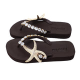 Mooilo Flip-Flop dunkelbraun Seestern