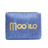 Flip Flops Mooilo mit Schmucksteinen - Jeans inkl. Tasche