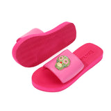 Pantoletten Mooilo Totenkopf Pink