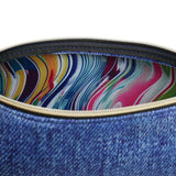 Flip Flops Mooilo mit Schmucksteinen - Jeans inkl. Tasche