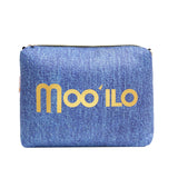 Schlappen Mooilo mit Schmucksteinen - Jeans inkl. Tasche