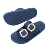Schlappen Mooilo mit Schmucksteinen - Jeans inkl. Tasche