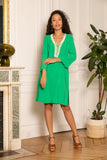 Tunika-Kleid mit Muschel-Kragen