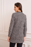 Tweed-Strickjacke