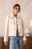 Schlichte Tweed Jacke