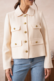 Schlichte Tweed Jacke