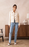 Schlichte Tweed Jacke