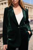 Samt Blazer grün