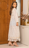 Bestickter Spitzen-Strandkimono mit Fransen